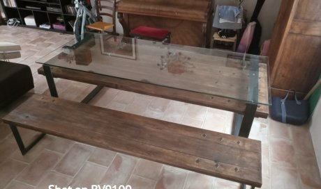 Création de table en bois et métal à Grabels